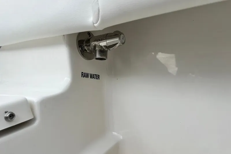 Slide: The Image of 2026 Key West 239 FS boat raw water outlet detail. - 40