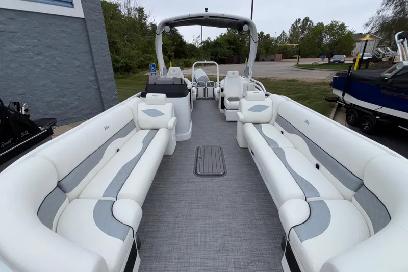 Slide: The Image of 2026 JC NEPTOON 27TT SPORT pontoon boat with spacious seating and modern design. - 10