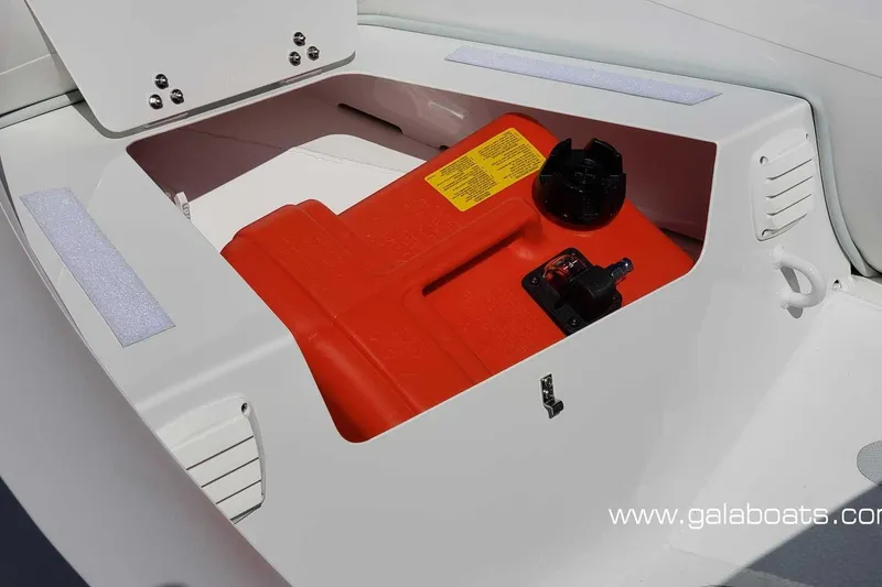 Slide: The Image of Gala A330D 2025 boat seat with storage compartment, featuring a sleek gray cushion. - 5