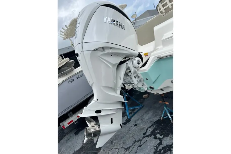 Slide: The Image of 2026 Key West 239 FS boat with Yamaha outboard motor on display. - 6
