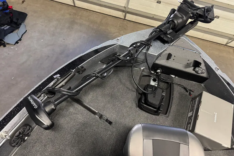 Slide: The Image of 2026 Nitro ZV20 Sport Pro boat deck with Garmin equipment and control panel. - 21