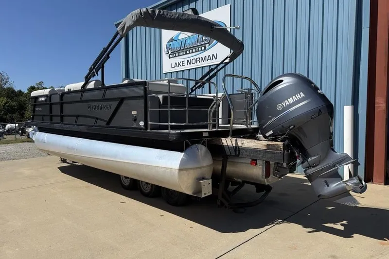 Slide: The Image of 2021 Godfrey SW 2286 SFL GTP pontoon boat with Yamaha motor at Lake Norman. - 3