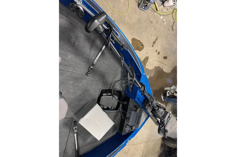 Slide: The Image of Interior of a 2026 Nitro ZV20 Sport Pro boat with Garmin equipment. - 17