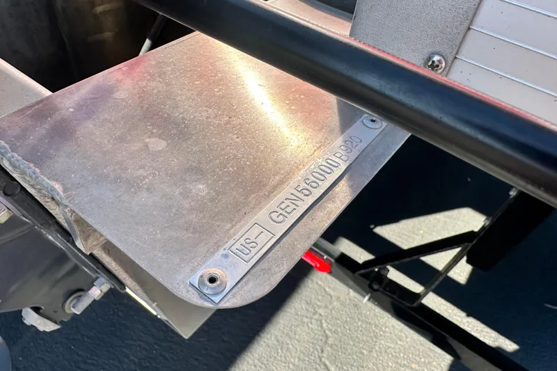 Slide: The Image of 2020 G3 SunCatcher V16 Cruise boat detail with visible serial number plate. - 15