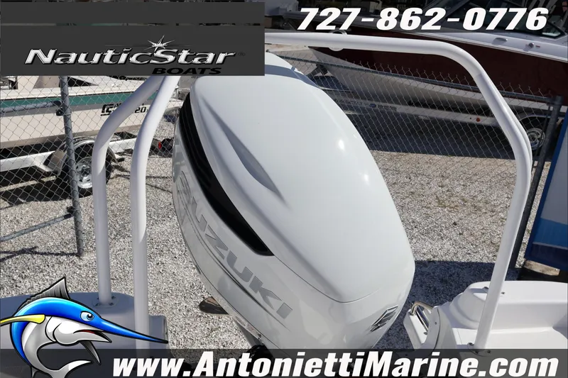 Slide: The Image of 2025 NauticStar 231 Hybrid boat with Suzuki engine at Antonietti Marine dealership. - 37