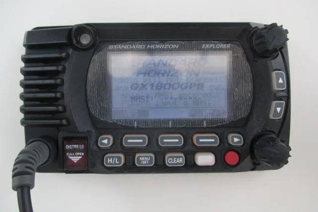 Slide: The Image of Standard Horizon GX1800GPS marine radio on 2018 NauticStar 22 XS Offshore boat. - 22