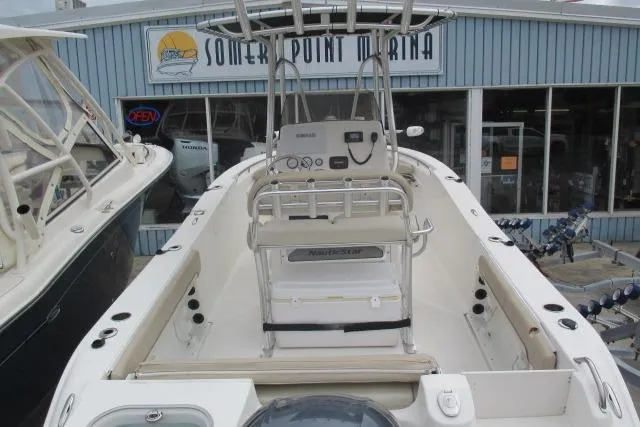 Slide: The Image of 2018 NauticStar 22 XS Offshore boat at Somer Point Marina. - 23