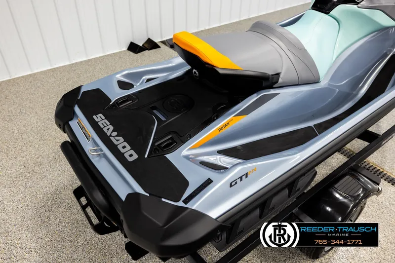 Slide: The Image of 2024 Sea Doo 170 Wake GTI jet ski with sleek design and comfortable seating. - 10