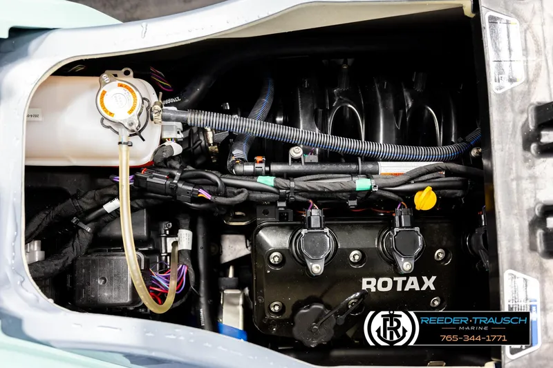 Slide: The Image of 2024 Sea Doo 170 Wake GTI engine compartment with Rotax engine components. - 20