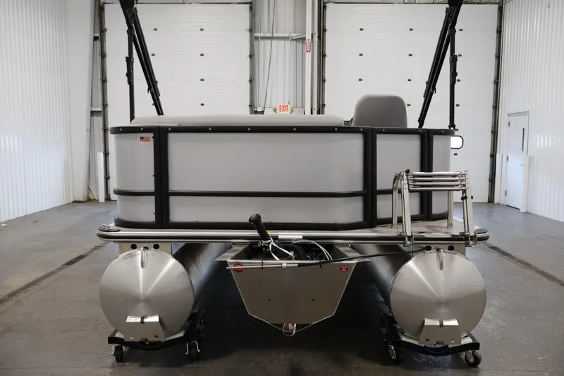 Slide: The Image of 2026 Bentley Pontoons 160 Cruise LE in a spacious indoor setting. - 5