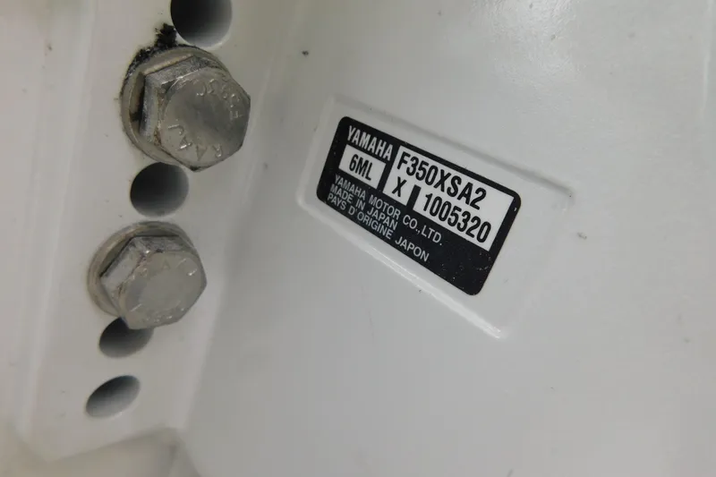 Slide: The Image of Close-up of Yamaha motor label on Regulator 28, 2026 model. - 59