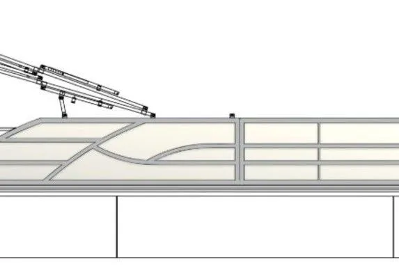 Slide: The Image of Side view of 2026 Bentley Pontoons 240 Swingback boat design. - 30