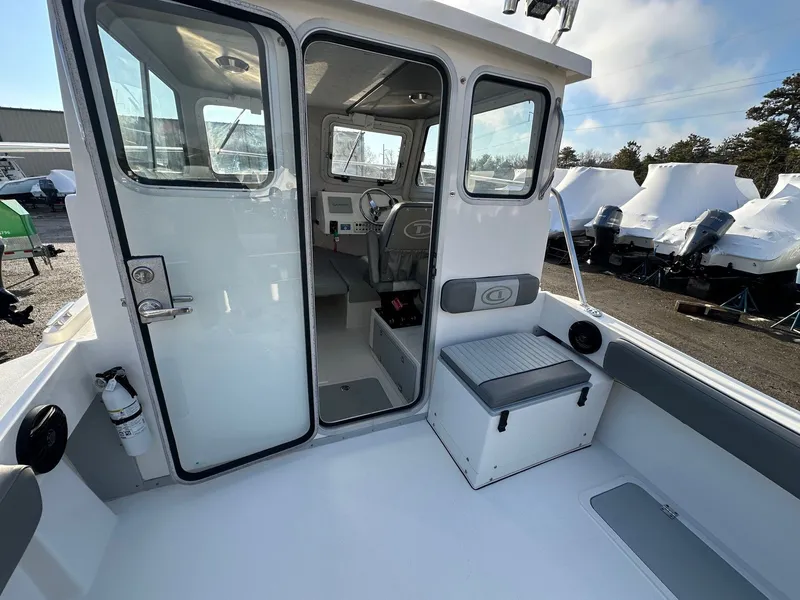 Slide: The Image of Interior of Defiance 220 Admiral EX boat, model year 2024. - 40