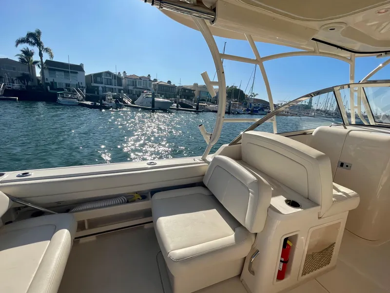 Slide: The Image of 2017 Grady-White 307 Freedom boat interior with waterfront view. - 35