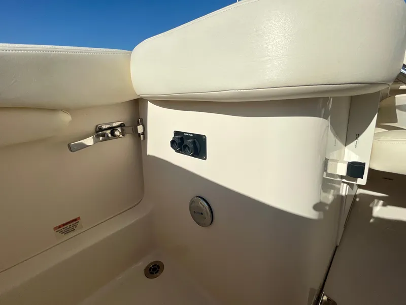 Slide: The Image of 2017 Grady-White 307 Freedom boat interior detail with seating and hardware. - 41