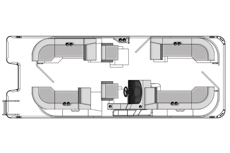 Slide: The Image of Floor plan of 2026 Bentley Pontoons 240 Navigator, showcasing seating and helm layout. - 2