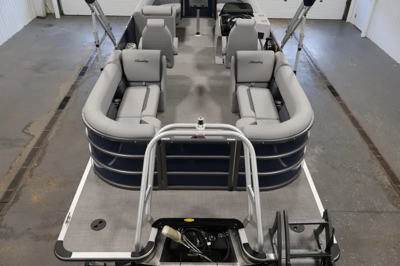 Slide: The Image of 2026 Bentley Pontoons 240 Navigator interior with spacious seating and modern design. - 9