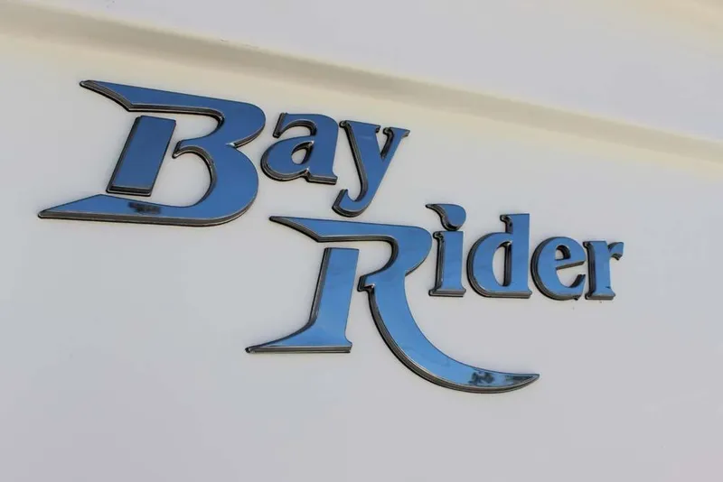 Slide: The Image of Bay Rider 2060 Skiff 2019 logo on boat exterior. - 4