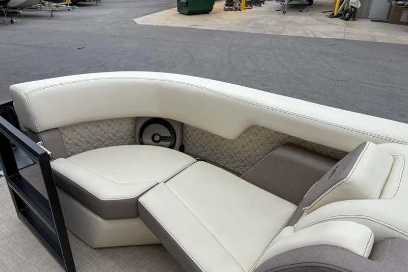 Slide: The Image of Luxurious seating on 2026 Alera M23L boat, featuring elegant upholstery and modern design. - 13