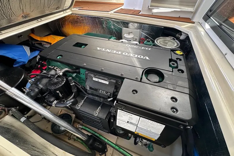 Slide: The Image of Engine compartment of 2025 Ranger Tugs R-29 CB with Volvo Penta D4-320 engine. - 40