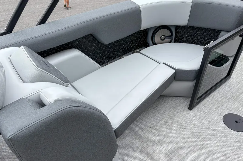 Slide: The Image of Luxurious seating area in 2026 Alera M23Q boat with modern design and premium materials. - 12