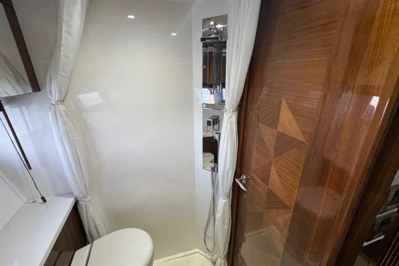 Slide: The Image of Luxurious bathroom interior of 2017 Galeon 445 HTS yacht with modern fixtures. - 30