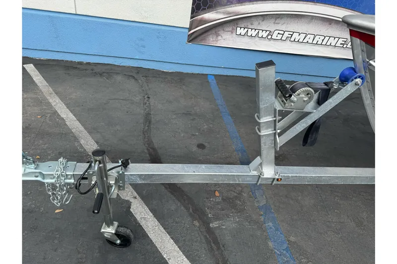 Slide: The Image of Trailer hitch and winch system for 2026 Lund WC 12 boat. - 1