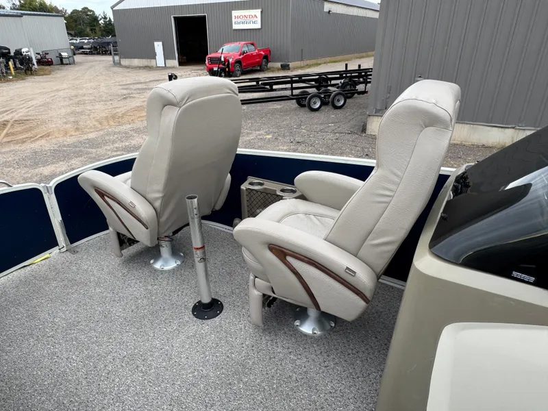 Slide: The Image of Premier 250 Intrigue Pontoon with 140HP Suzuki Fourstroke EFI 2013 - 14