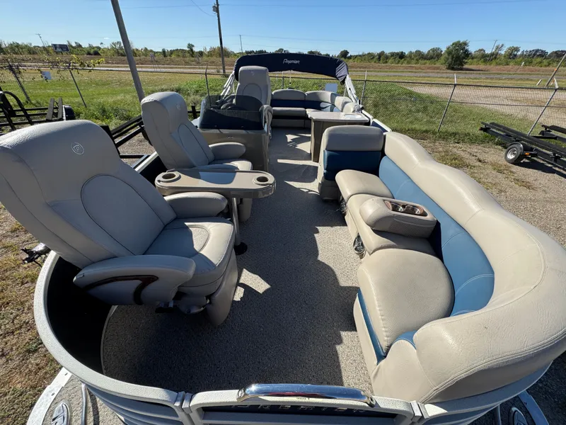 Slide: The Image of Premier 250 Intrigue Pontoon with 140HP Suzuki Fourstroke EFI 2013 - 2