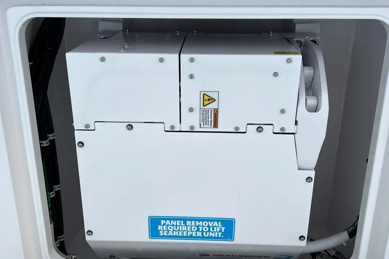 Slide: The Image of Seakeeper unit in 2023 Valhalla Boatworks V-37, panel removal required for access. - 20
