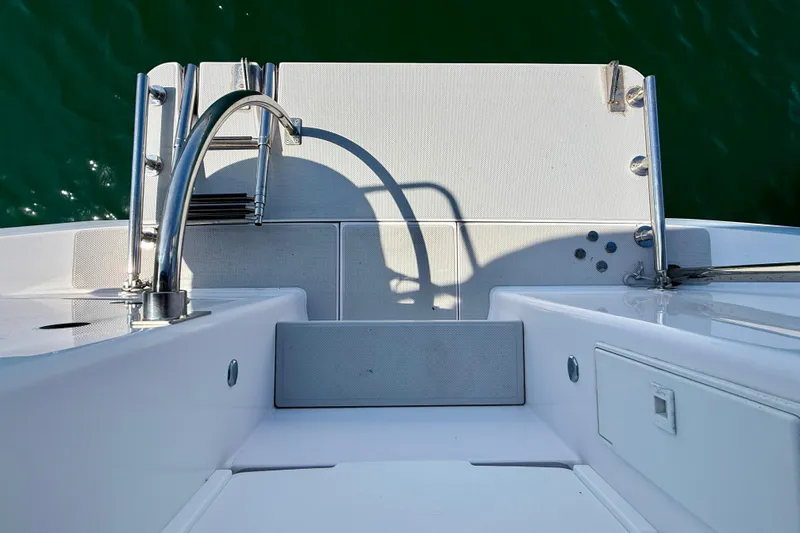 Slide: The Image of Catalina 425 yacht swim platform with stainless steel ladder, 2020 model. - 10