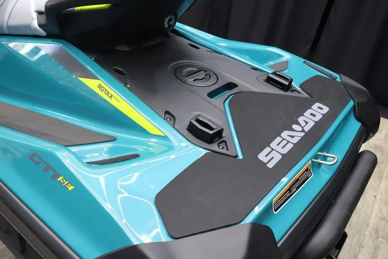 Slide: The Image of 2026 Sea-Doo GTI SE 170 in turquoise with Rotax engine. - 13
