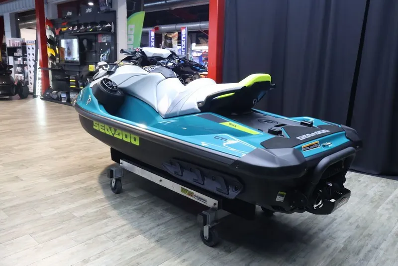 Slide: The Image of 2026 Sea-Doo GTI SE 170 jet ski in a showroom. - 4