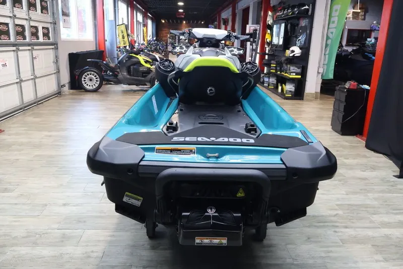 Slide: The Image of 2026 Sea-Doo GTI SE 170 displayed in a showroom. - 5