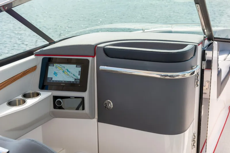 Slide: The Image of Luxurious interior of 2026 Regal LX9 boat with spacious seating and modern design. - 4