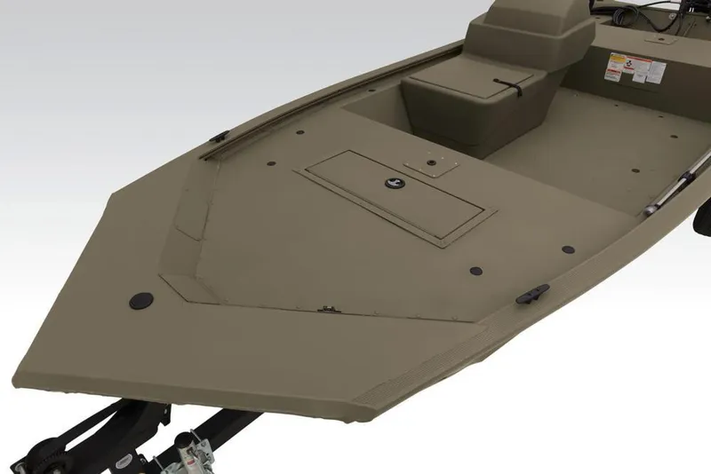 Slide: The Image of 2026 Tracker Grizzly 1648 SC boat on trailer outside dealership. - 10