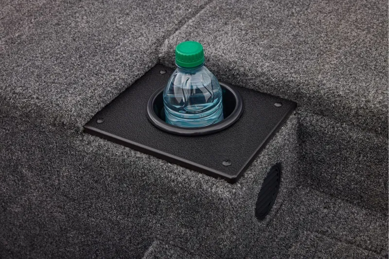 Slide: The Image of Interior seating of 2026 Tracker Pro Team 190 boat with gray upholstery. - 26