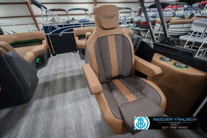 Slide: The Image of Luxurious seating on 2026 Bennington 22 MFB boat, featuring premium upholstery and modern design. - 29