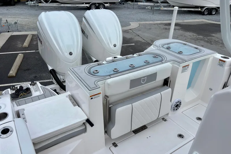 Slide: The Image of 2026 Sea Fox 288 Commander boat with dual engines and spacious deck layout. - 17