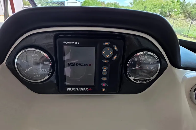 Slide: The Image of Dashboard of 2009 Sea Ray 270 SLX with Northstar Explorer 650 display. - 29