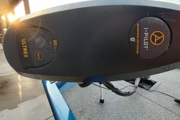 Slide: The Image of 2021 Lund 1775 Renegade boat with Ultrex i-Pilot GPS system at sunrise. - 5