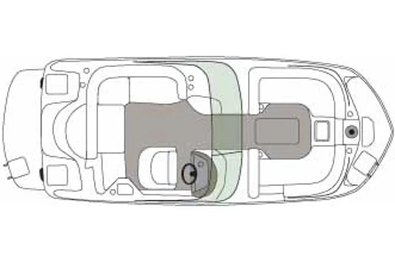 Slide: The Image of Close-up of a 2013 Hurricane Sundeck 217 IO tachometer showing RPM and hours. - 6