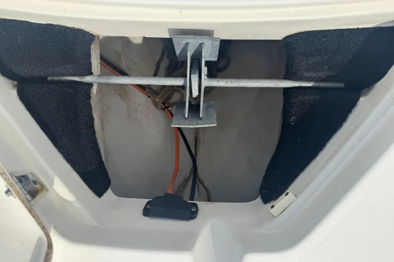 Slide: The Image of Open compartment of 2016 Pathfinder 2300 HPS boat showing interior details. - 33