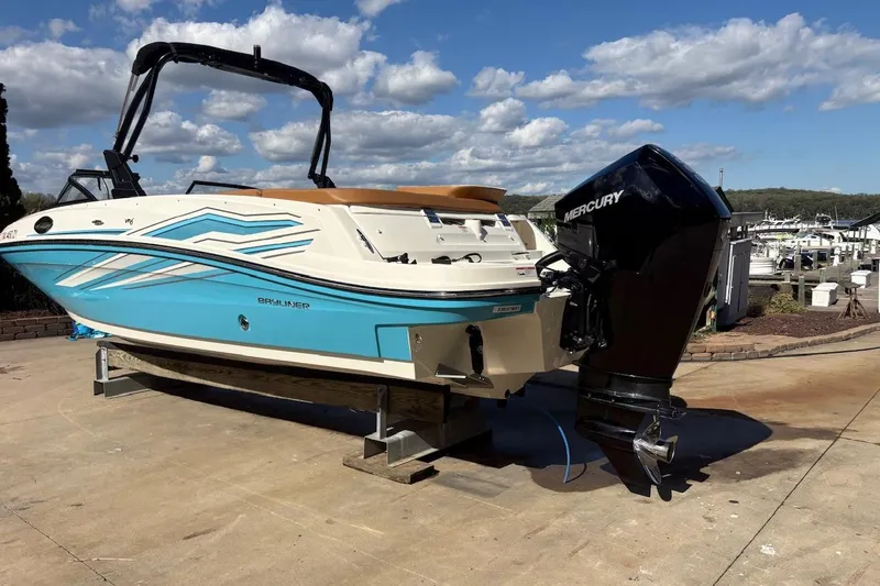 Slide: The Image of 2021 Bayliner VR6 Bowrider OB with Mercury outboard engine on a sunny day. - 3