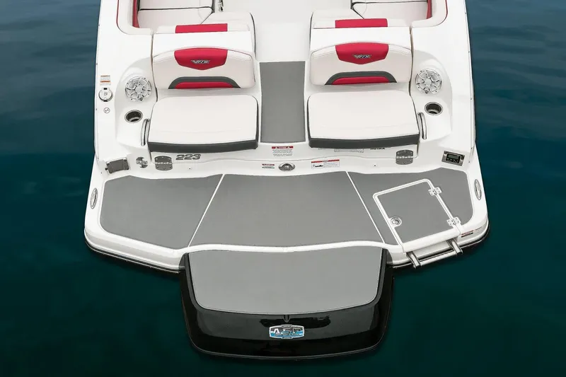 Slide: The Image of Manufacturer Provided Image: 2018 Chaparral Vortex 223 VRX boat rear deck with seating and swim platform. - 37