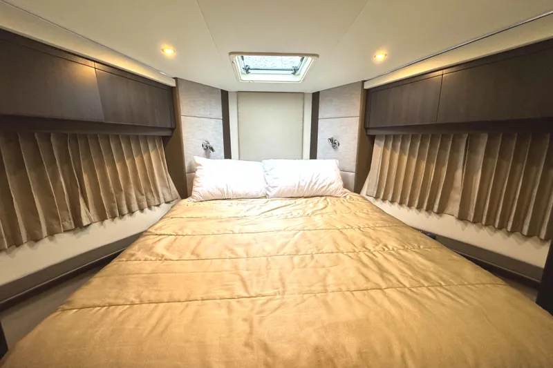 Slide: The Image of Luxurious bedroom interior of 2014 Carver C40 Command Bridge yacht. - 42