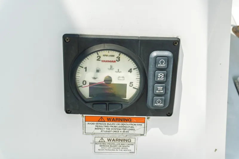 Slide: The Image of Cozy cabin interior of 2018 Jeanneau Sun Odyssey 349 sailboat with comfortable bedding. - 25