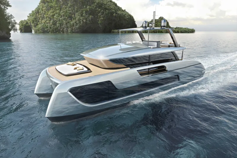 The Image of Luxury Sunreef 66 Ultima yacht cruising in tropical waters, 2026 model. - 0
