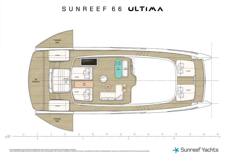 Slide: The Image of Floor plan of 2026 Sunreef 66 Ultima luxury yacht, showcasing interior layout and design. - 16