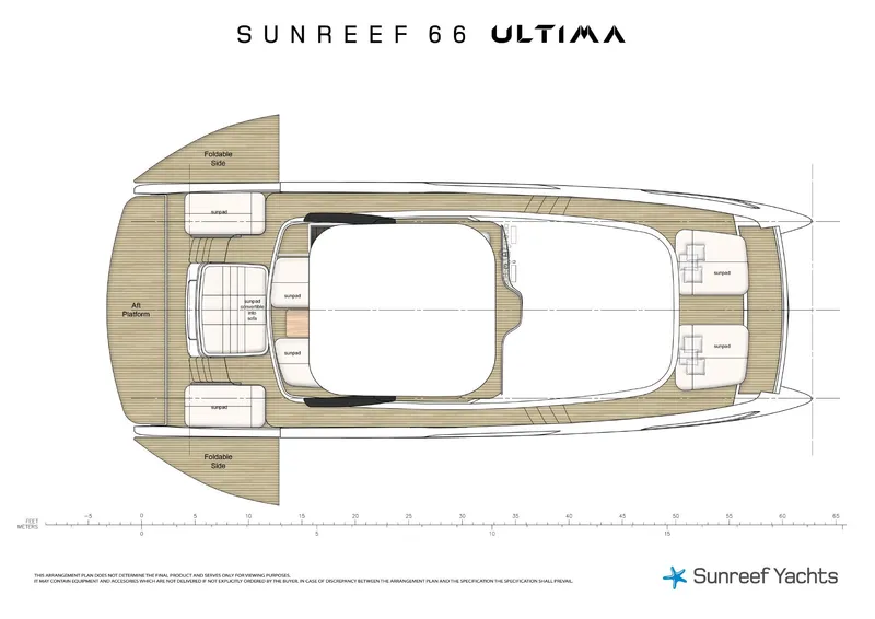 Slide: The Image of Floor plan of the 2026 Sunreef 66 Ultima luxury yacht by Sunreef Yachts. - 17